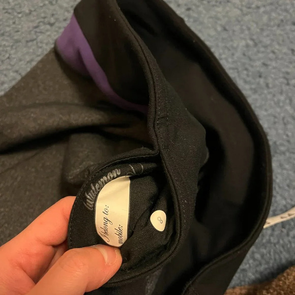 lululemon grey crop flare capris - Picture 5 of 5